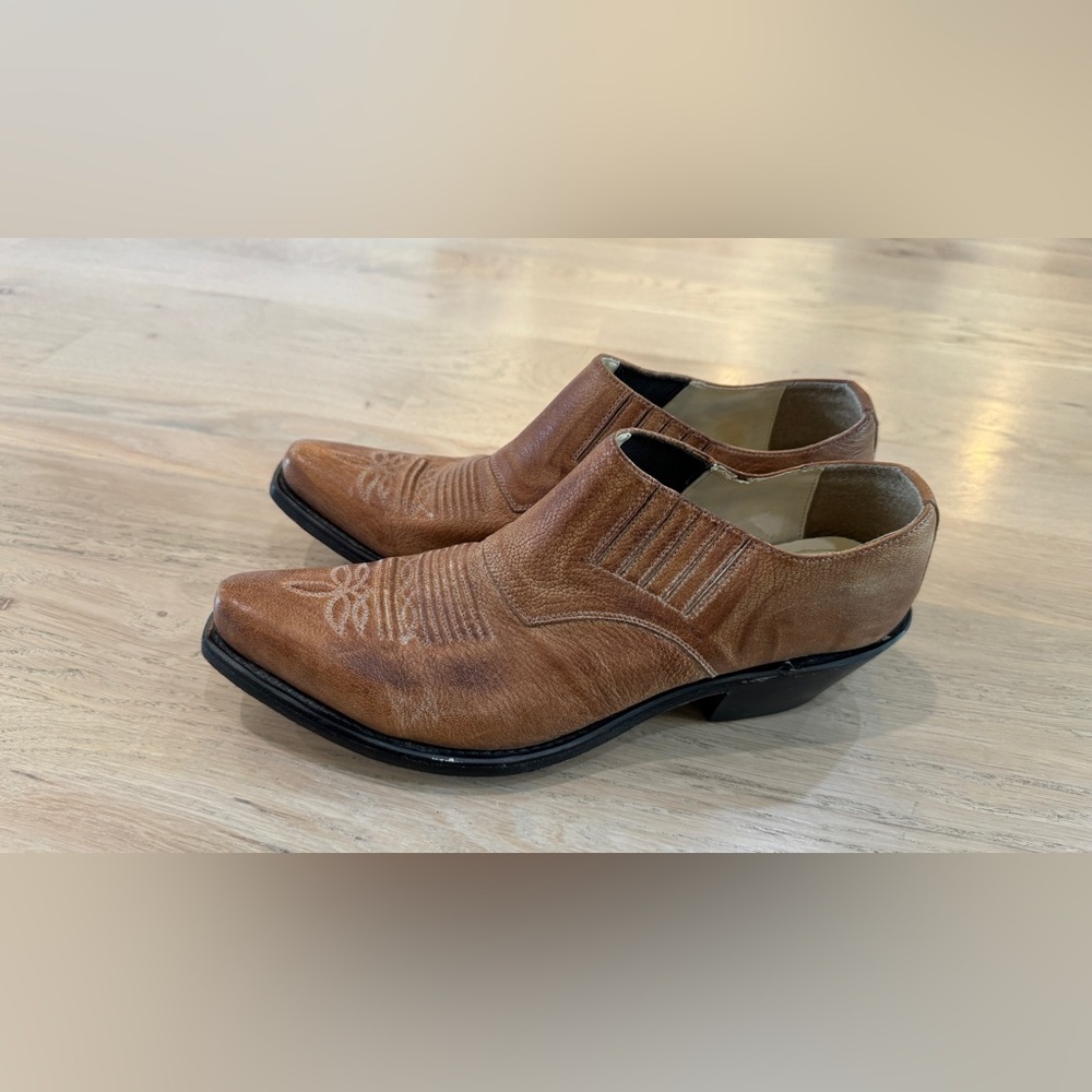 Old West Ankle cowboy booties brown MEASUREMENTS